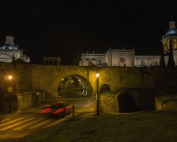 Night view of Ciudad Rodrigo. Salamanca, Castile and leon, Spain